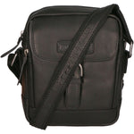 Borsa a tracolla da uomo 100% vera pelle HILB-HT06-BLACK NERO Hill Burry