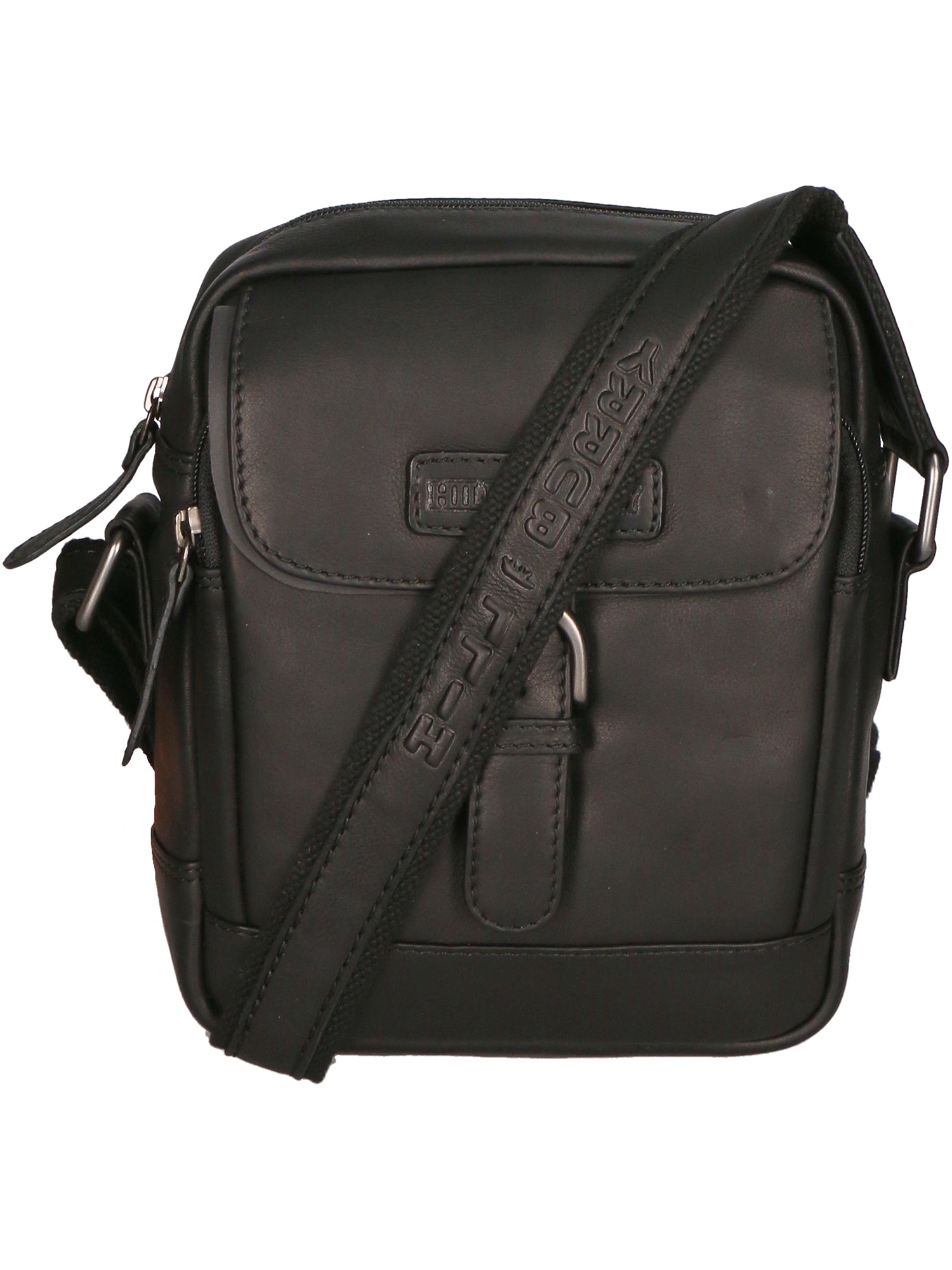 Borsa a tracolla da uomo 100% vera pelle HILB-HT06-BLACK NERO Hill Burry