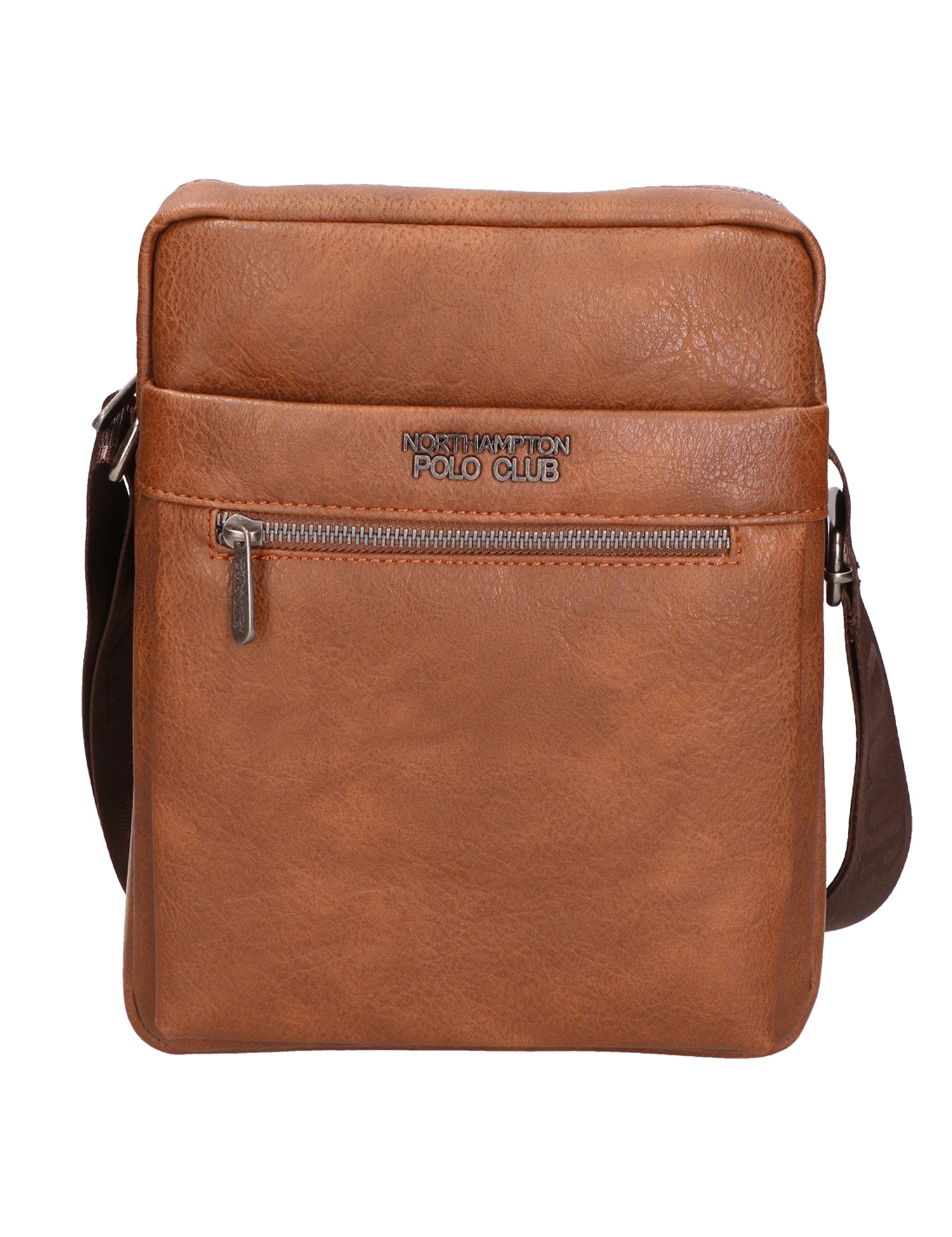 Borsa a tracolla uomo 100% pelle PU PCL3003-BROWN Northampton Polo Club