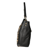 Asia Borsa a spalla da donna Vera pelle 05475-ZEBRA CUOIO NERO Gave Lux