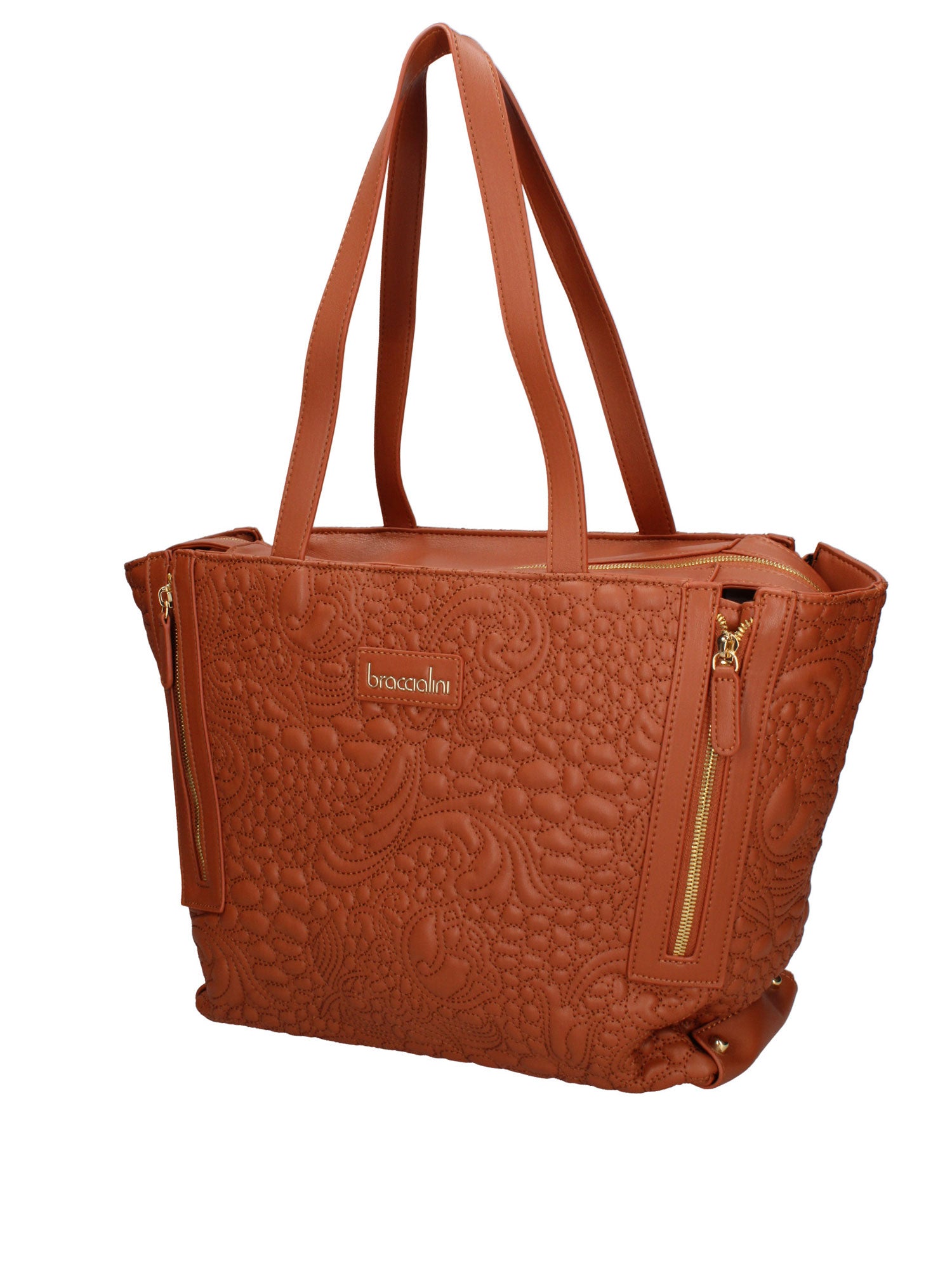 Valoria Pro Borsa a spalla da donna 100% poliuretano B16890GR-MARRONE Braccialini