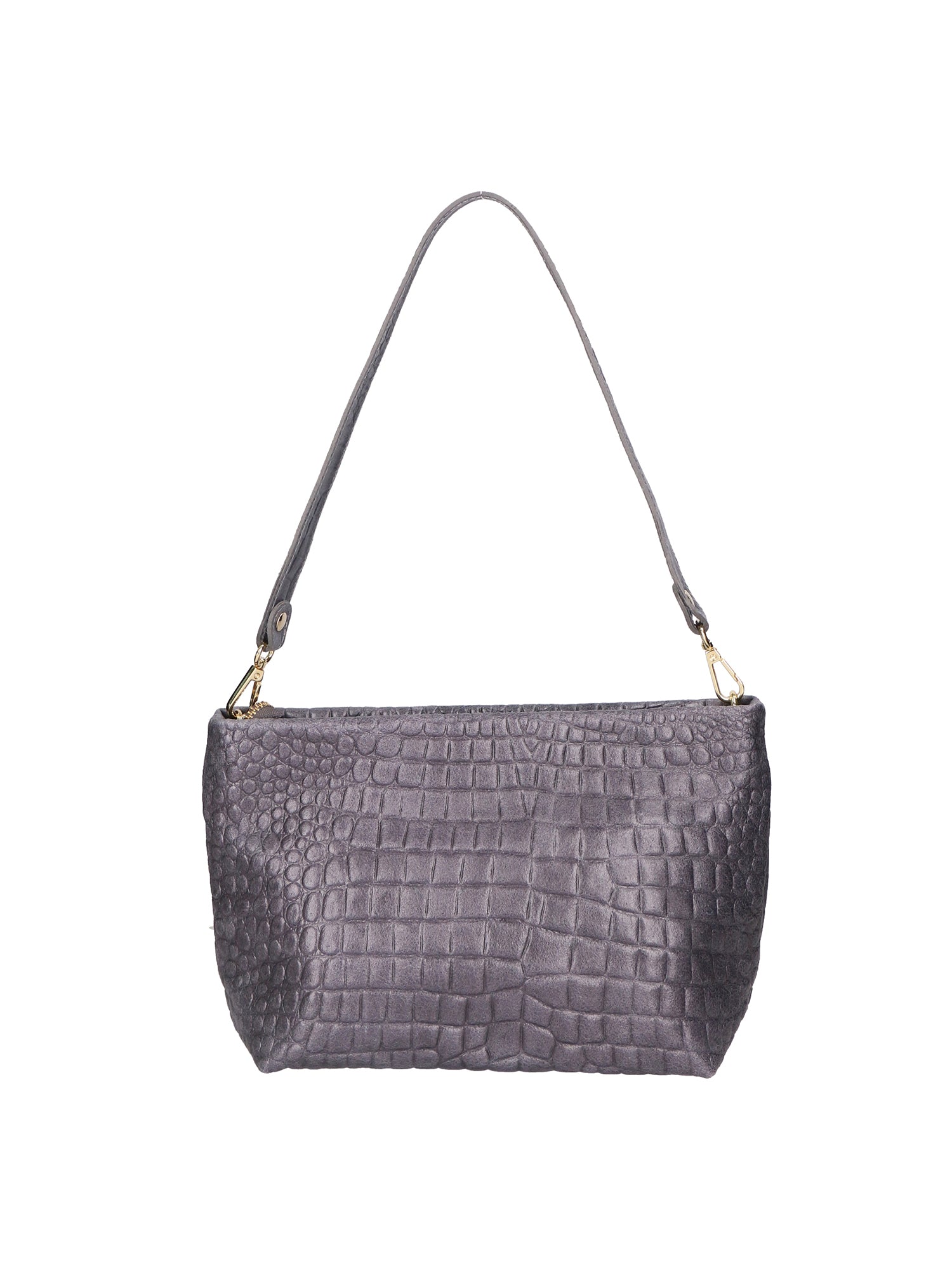 Lorelei Borsa a spalla da donna Vera pelle croco 06498-042 GRIGIO SCURO Gave Lux