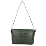 Azzurra Borsa a spalla da donna Vera pelle croco 05699-C14 VERDE SCURO Gave Lux