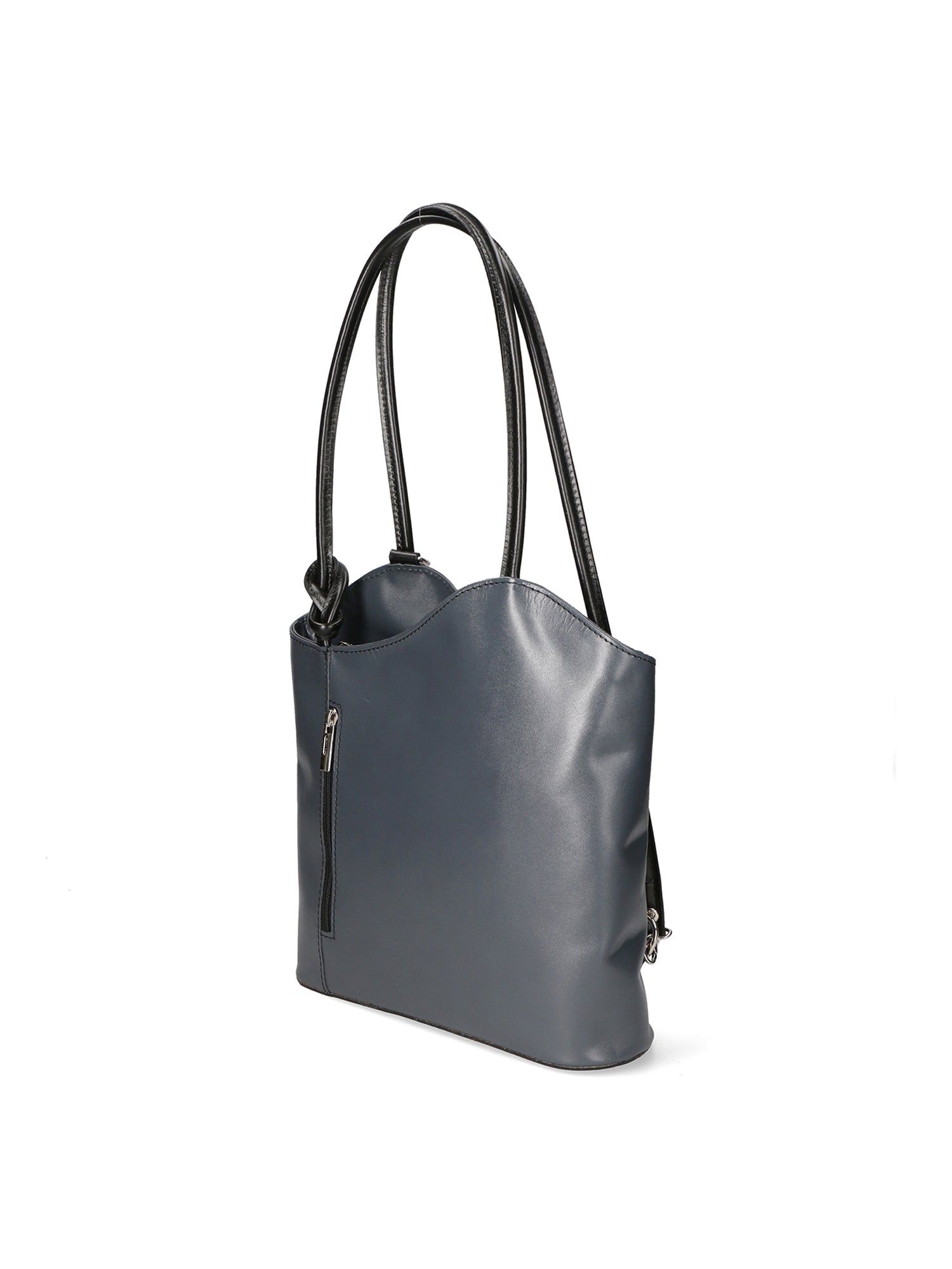 Fabiola Borsa a spalla da donna 100% pelle 9039-GRIGIO NERO Gave Lux