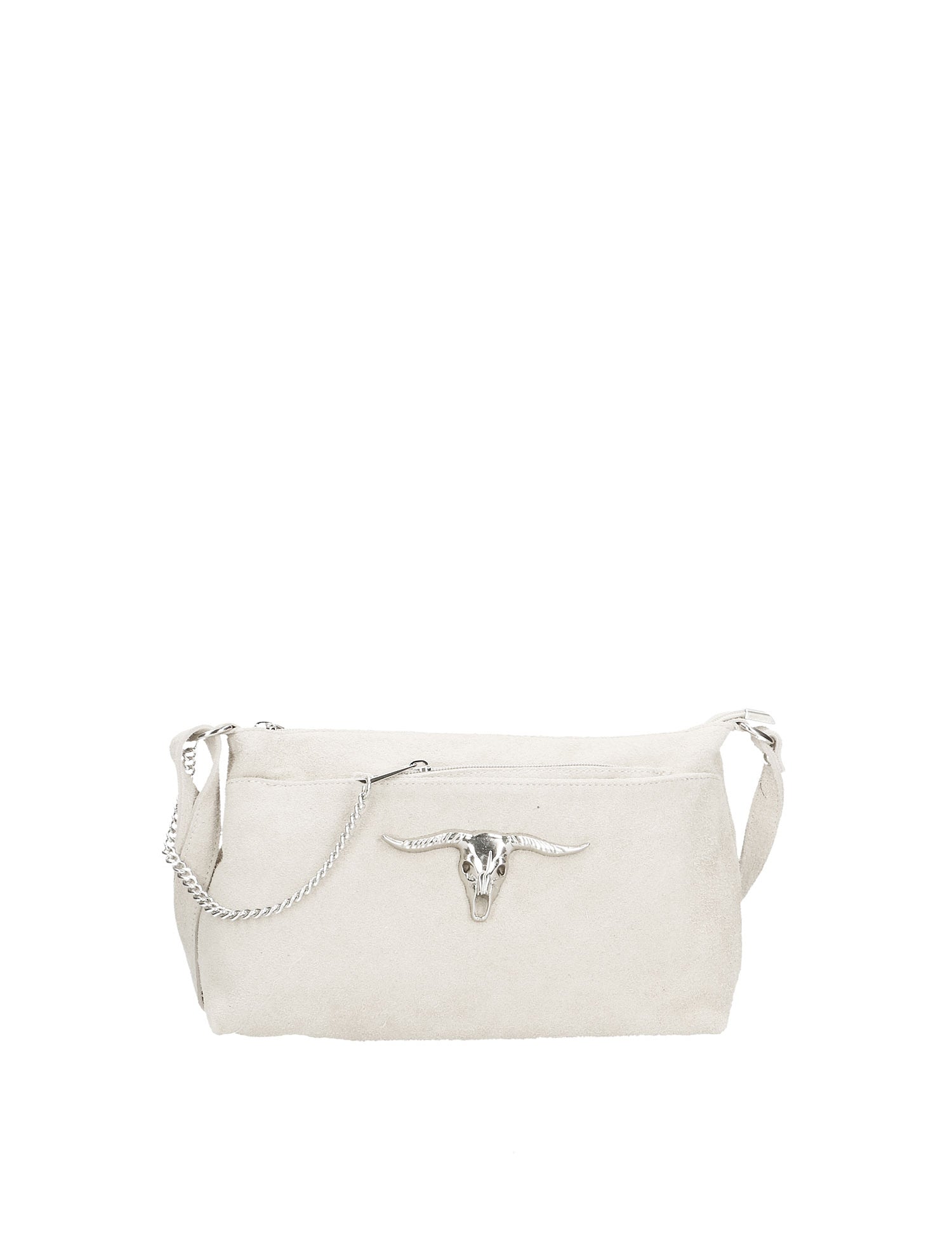 Embera Elite Borsa a tracolla donna Vera pelle scamosciata 8650-BIANCO Gave Lux
