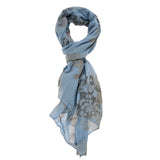 Tatiana L2030-BLU Foulard unisex Cotone e Seta Gave Lux