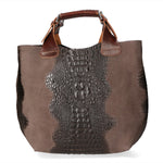 Eufemia Borsa a spalla da donna Pelle Croco Stampata 9007 1-T.MORO Gave Lux
