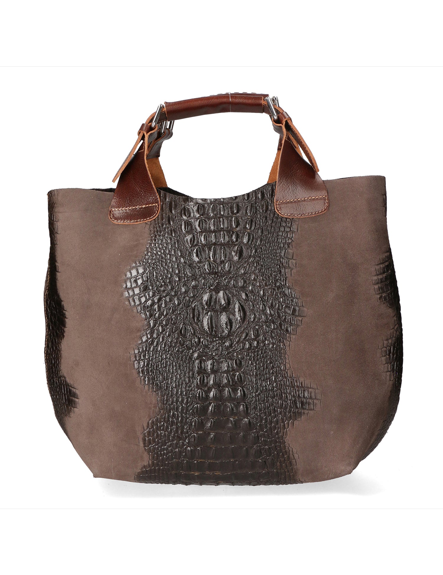 Eufemia Borsa a spalla da donna Pelle Croco Stampata 9007 1-T.MORO Gave Lux