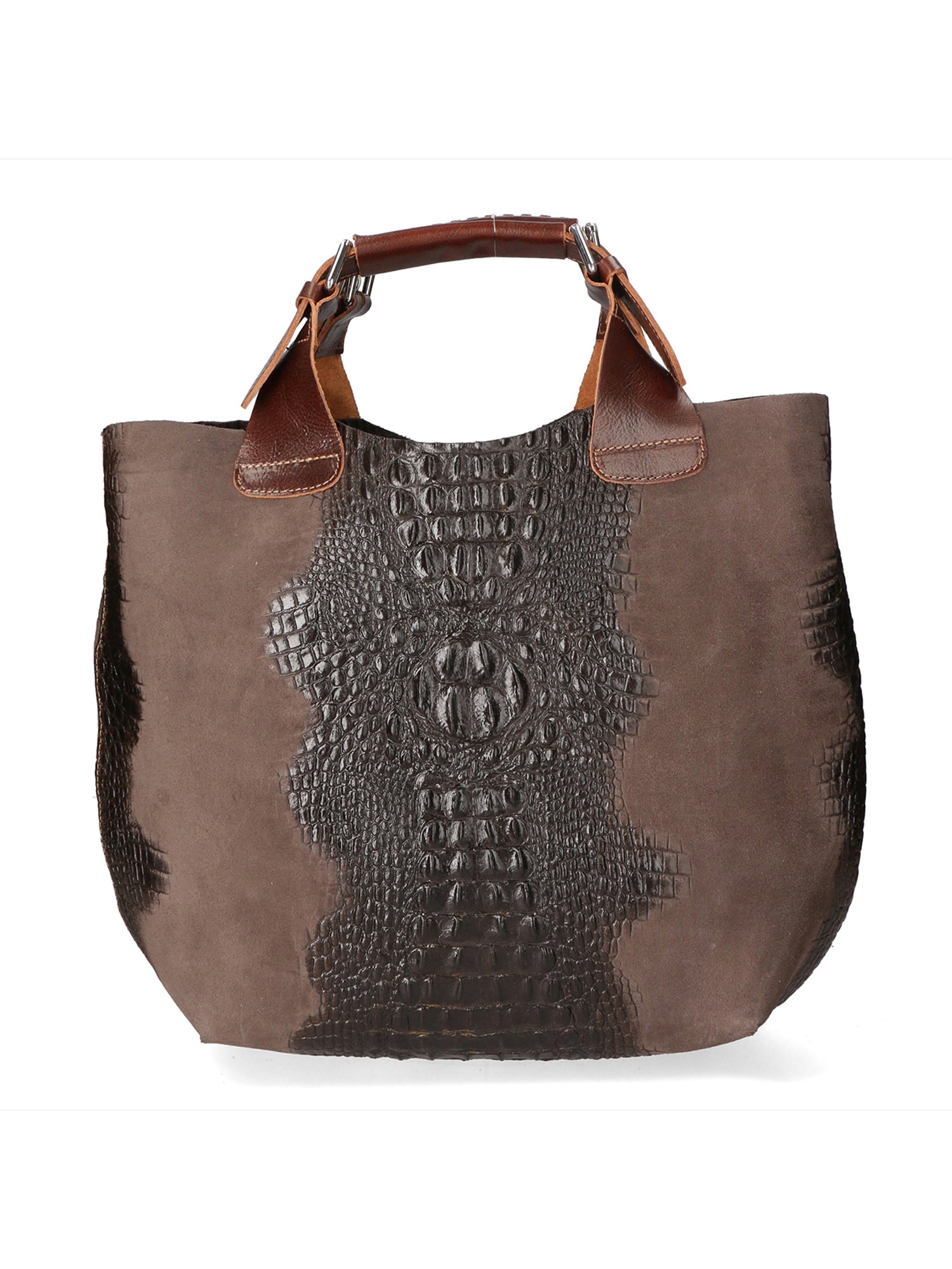 Eufemia Borsa a spalla da donna Pelle Croco Stampata 9007 1-T.MORO Gave Lux