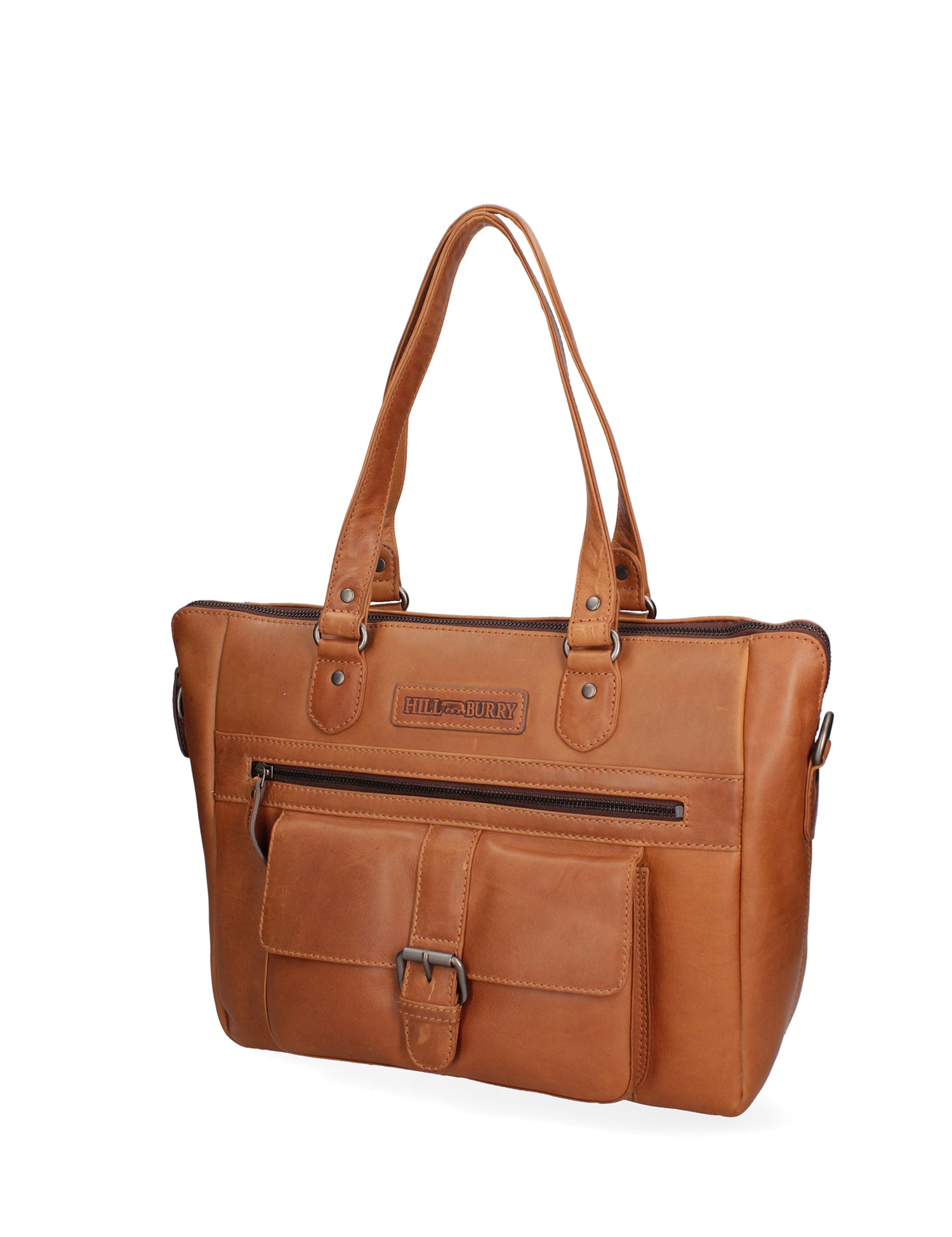 Borsa a spalla uomo in vera pelle Casual HILB-3340-CUOIO Hill Burry