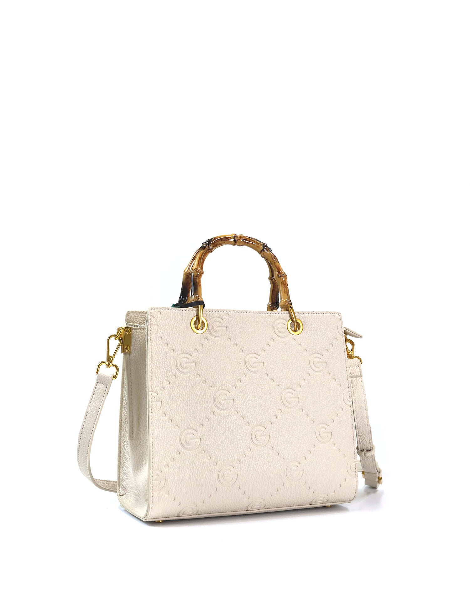 Borsa a mano da donna 100% pelle vegana PU GGB019CRM Gabriella G Firenze