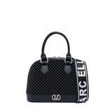 Borsa a mano da donna 100% Pvc FLAT XS BALL-BLACK + OFF SILVER Marc Ellis