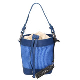 Borsa a secchiello da donna Misto pelle e tessuto MYB-05166-SS-530+S22 BLUETTE My Best Bag