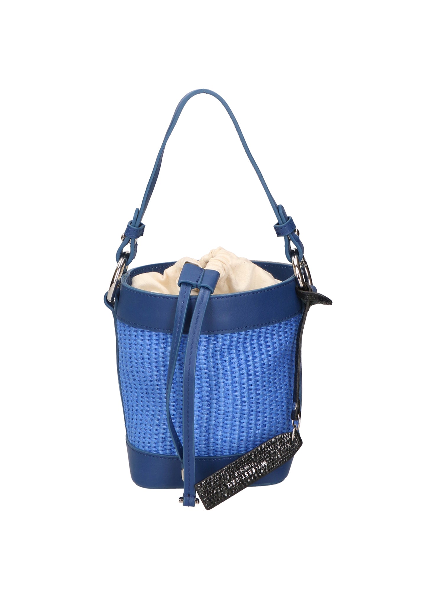 Borsa a secchiello da donna Misto pelle e tessuto MYB-05166-SS-530+S22 BLUETTE My Best Bag