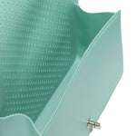 Borsa a mano da donna 100% Pvc FLAT M BALL-VERDE ACQUA + SILVER Marc Ellis