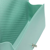 Borsa a mano da donna 100% Pvc FLAT M BALL-VERDE ACQUA + SILVER Marc Ellis