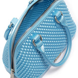 Borsa a mano da donna 100% Pvc FLAT XS BALL-NORSE BLUE + OFF SILVER Marc Ellis