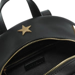 Zaino da donna in poliuretano Vegan LISA-MACRO-BLACK-BRUSH GOLD Marc Ellis