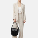 Borsa a Tracolla in Dollaro Leather Nero