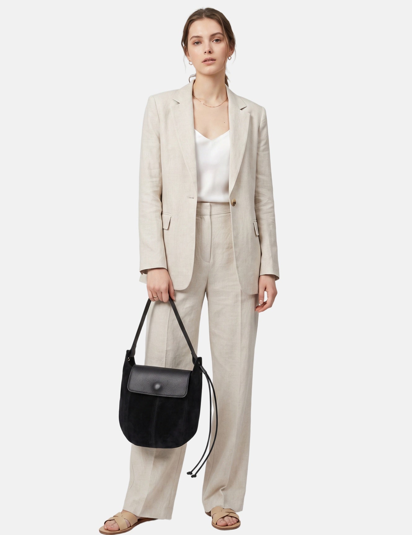 Borsa a Tracolla in Dollaro Leather Nero