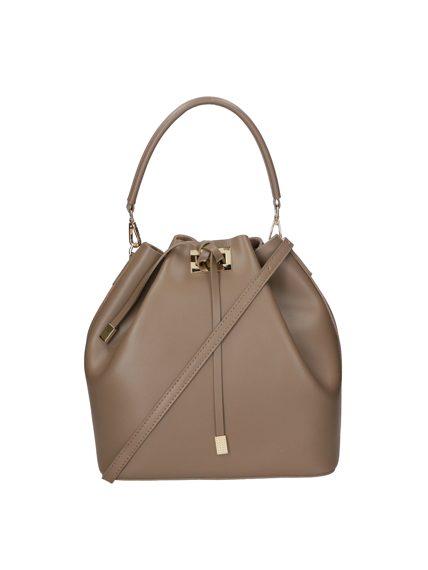 Erina Borsa a mano da donna Vera pelle 8073-L134 TAUPE SCURO Gave Lux