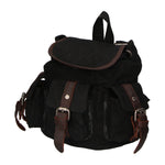 Micaela ZG3006-NERO BLACK Zaino unisex in canvas e vera pelle Gave Lux