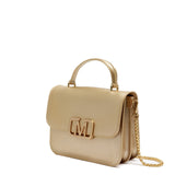 Borsa a mano da donna 100% Pvc FLAT EAR-GOLD + BRUSH GOLD Marc Ellis