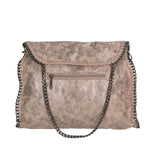Willelmina Borsa a spalla da donna 100% PU Leather N-9606-TAUPE Gave Lux