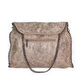 Willelmina Borsa a spalla da donna 100% PU Leather N-9606-TAUPE Gave Lux