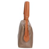 Vivienne Borsa a spalla da donna Vera pelle 06674-D40 TAUPE +D17 CUOIO Gave Lux