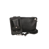 Ifigenia Borsa a tracolla da donna Vera pelle 05932-D28 NERO BLACK Gave Lux