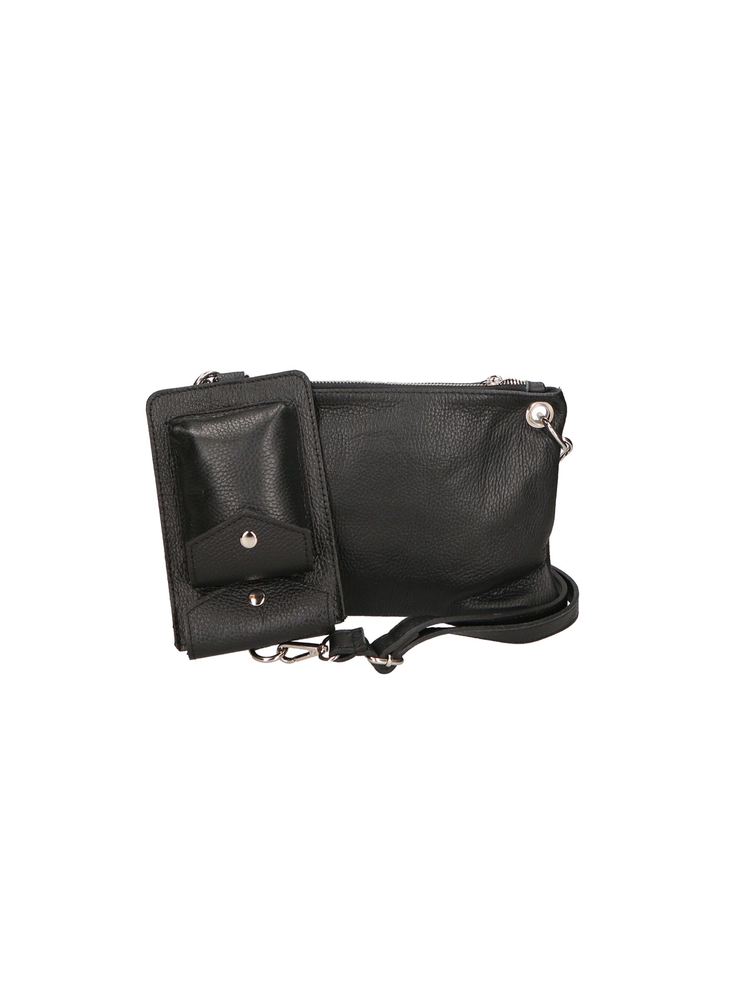 Ifigenia Borsa a tracolla da donna Vera pelle 05932-D28 NERO BLACK Gave Lux