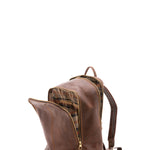 Zaino unisex in vera pelle 100% cotone 4428-TESTA DI MORO Alessia Firenze