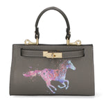 Noel Borsa a mano da donna Vera pelle 04265-D27 GRIGIO SCURO DARK GREY Gave Lux