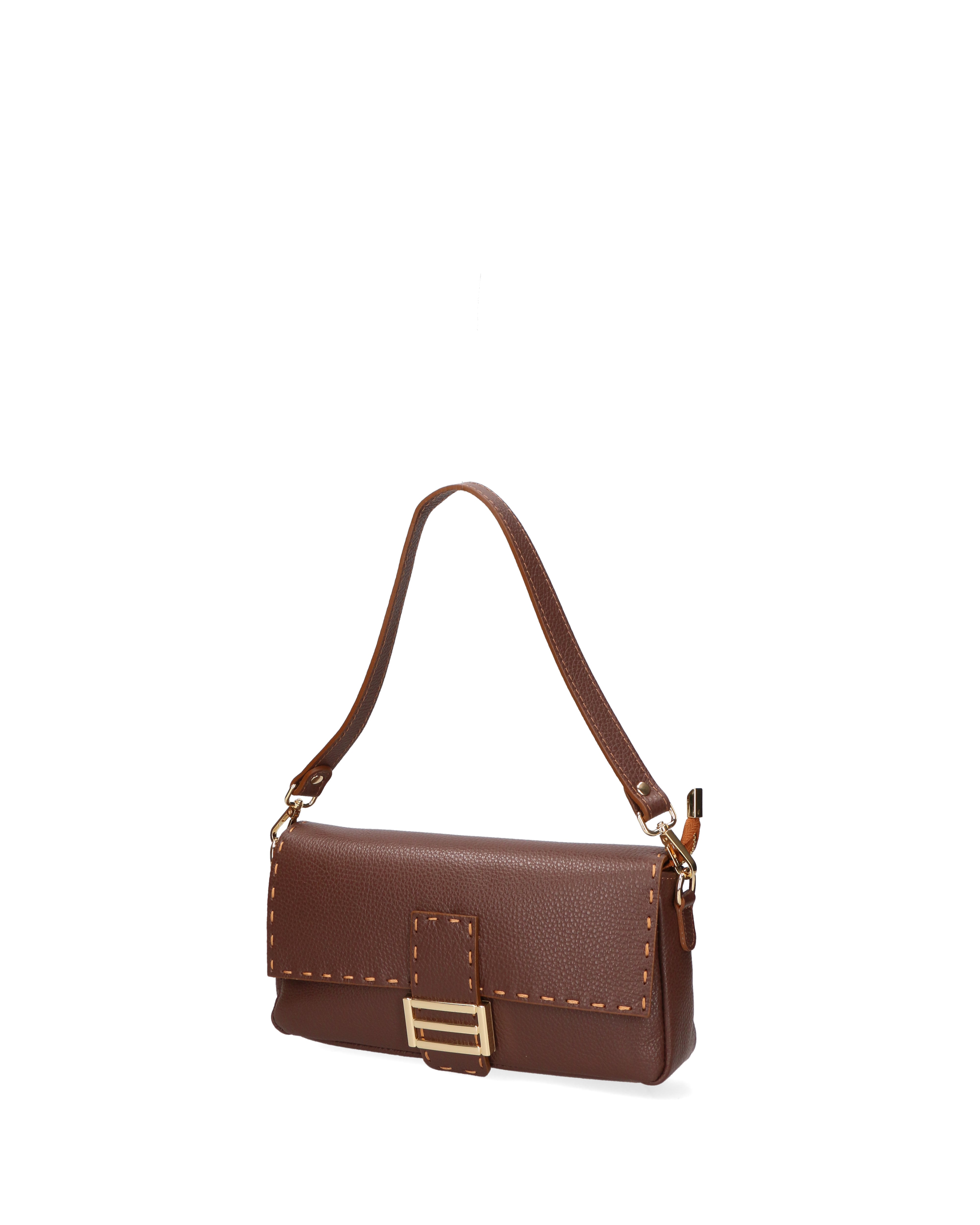 Wally Borsa a spalla da donna Vera pelle 06869-D223 cioccolato Gave Lux