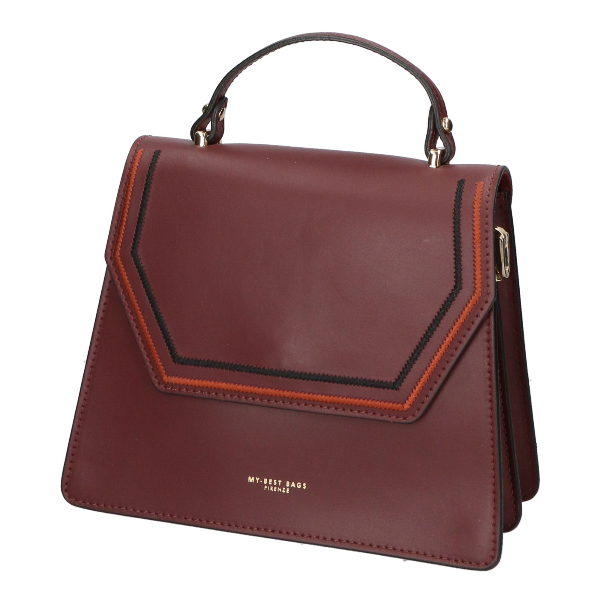 Borsa a mano da donna 100% vera pelle MYB-6004-FW-L330 VINO My Best Bag