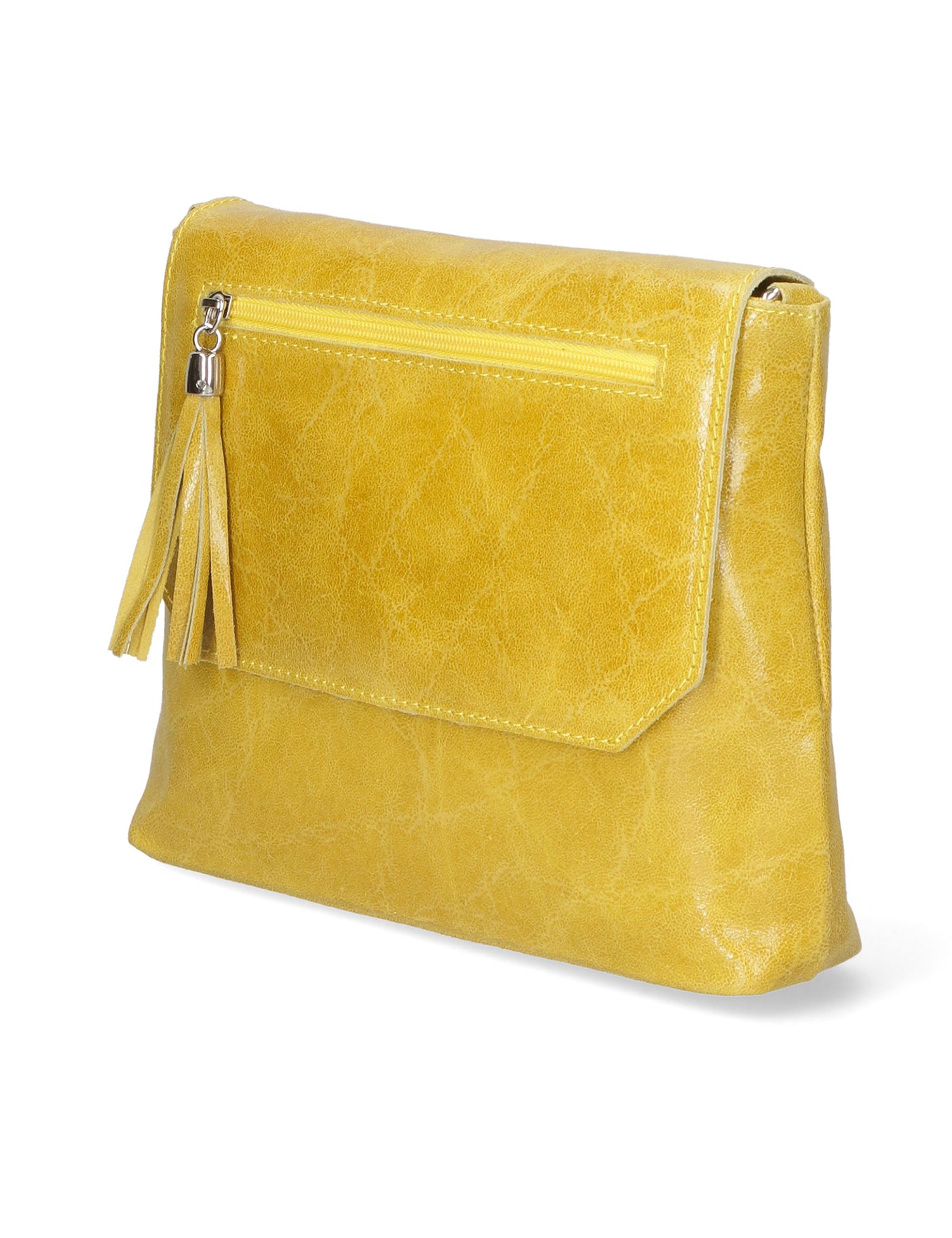 Carol Borsa a tracolla da donna Vera pelle 10035-GIALLO Gave Lux