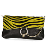 Safira Borsa a mano da donna Vera pelle 04760-ZEBRA GIALLO Gave Lux