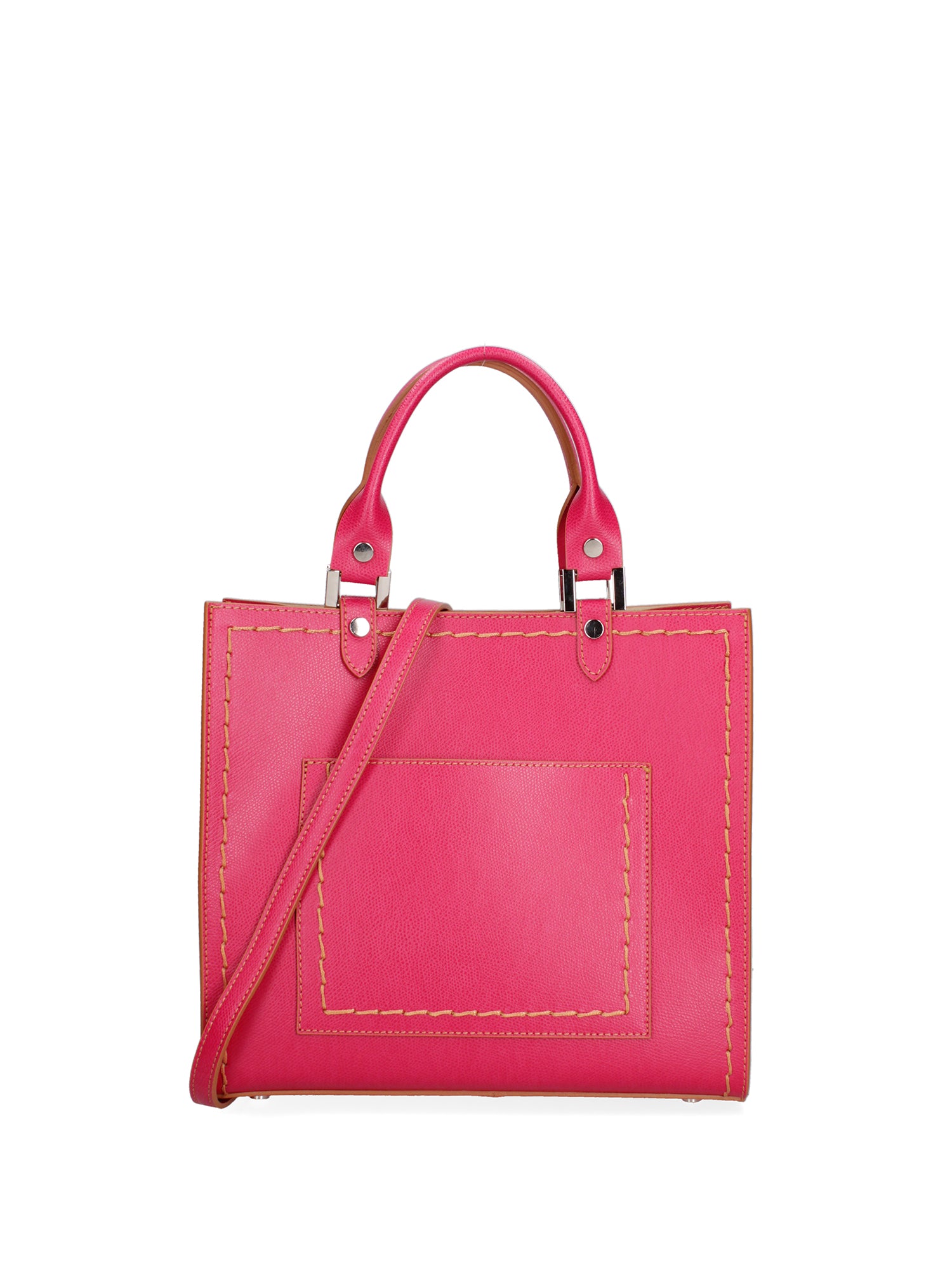 Borsa a mano da donna 100% vera pelle 07262-P 628 FUXIA Roberta Rossi