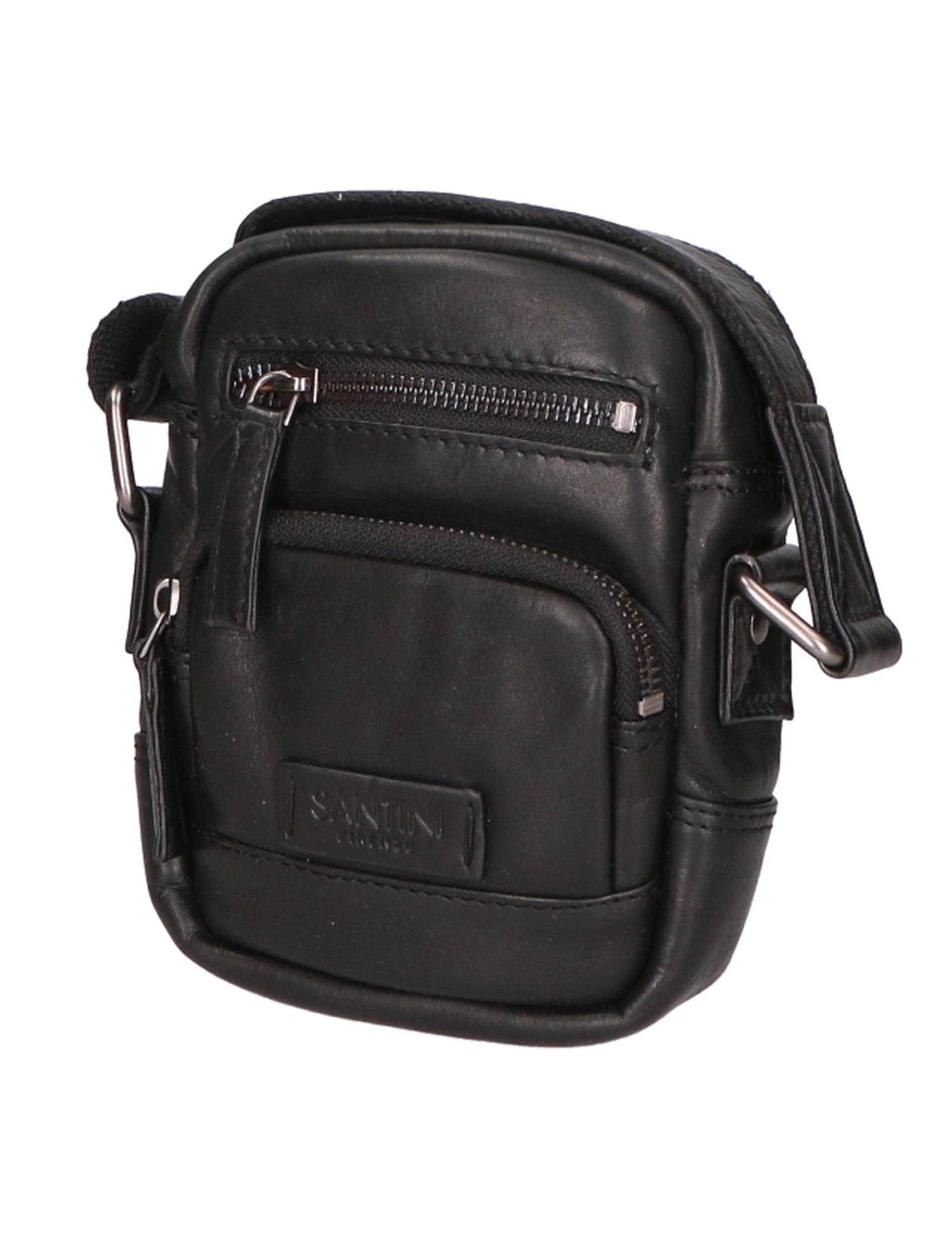 Borsa a tracolla unisex vera pelle Made in Italy SN5863147-BLACK Santini Firenze