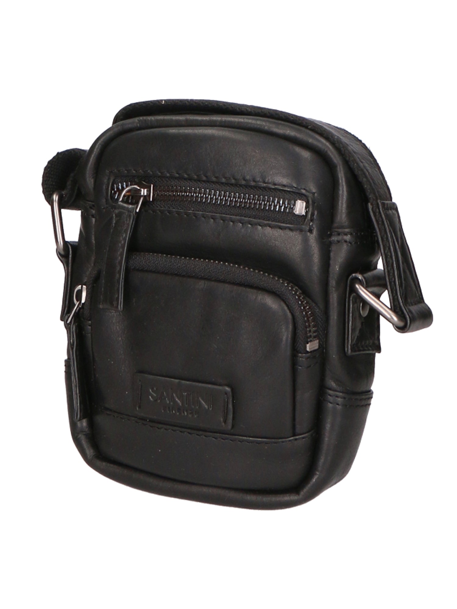 Borsa a tracolla unisex vera pelle Made in Italy SN5863147-BLACK Santini Firenze