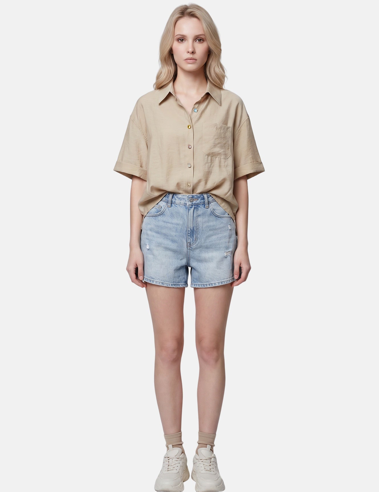 Blusa in 86 Lyocell 14 Poliestere Cammello