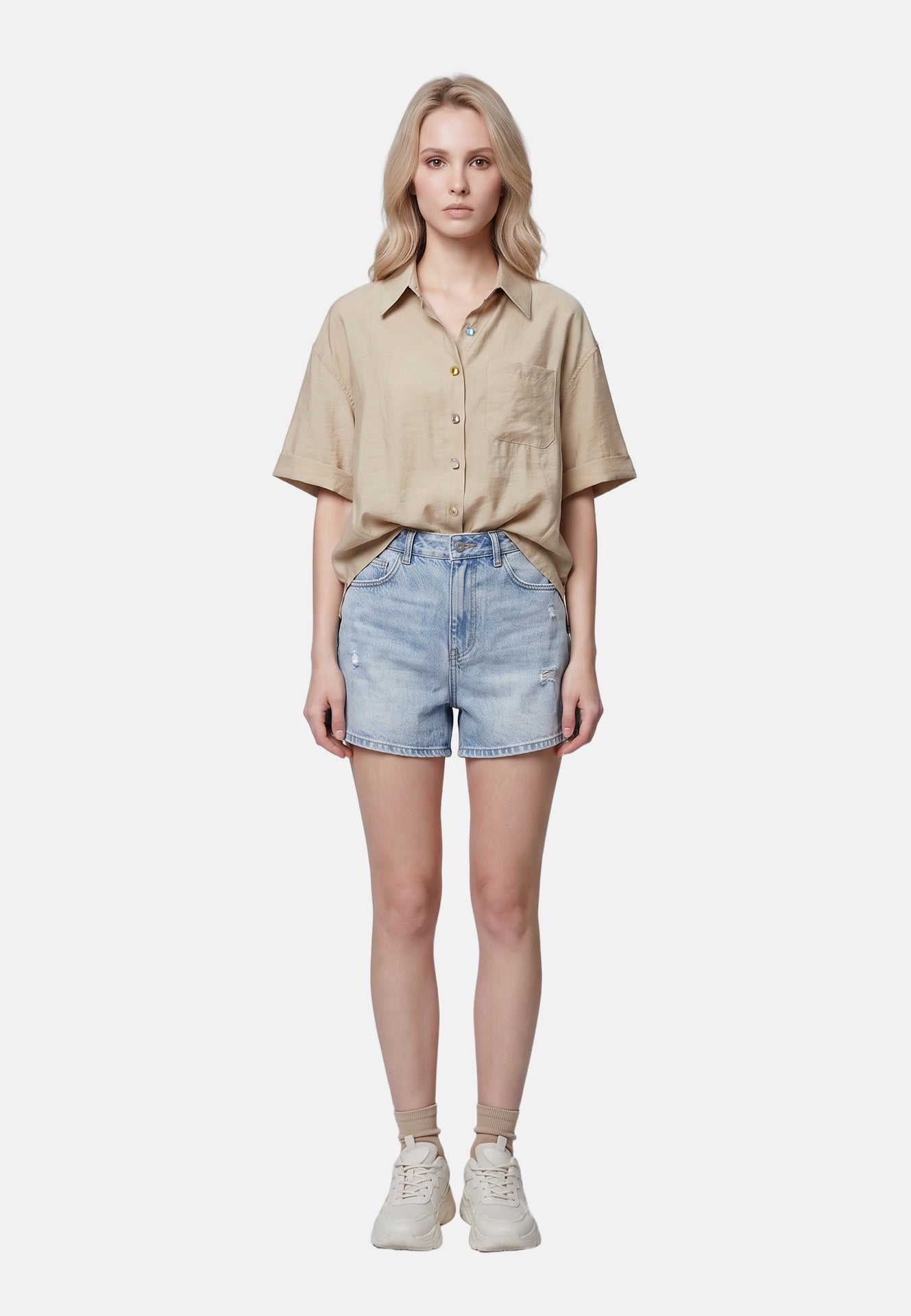 Blusa in 86 Lyocell 14 Poliestere Cammello