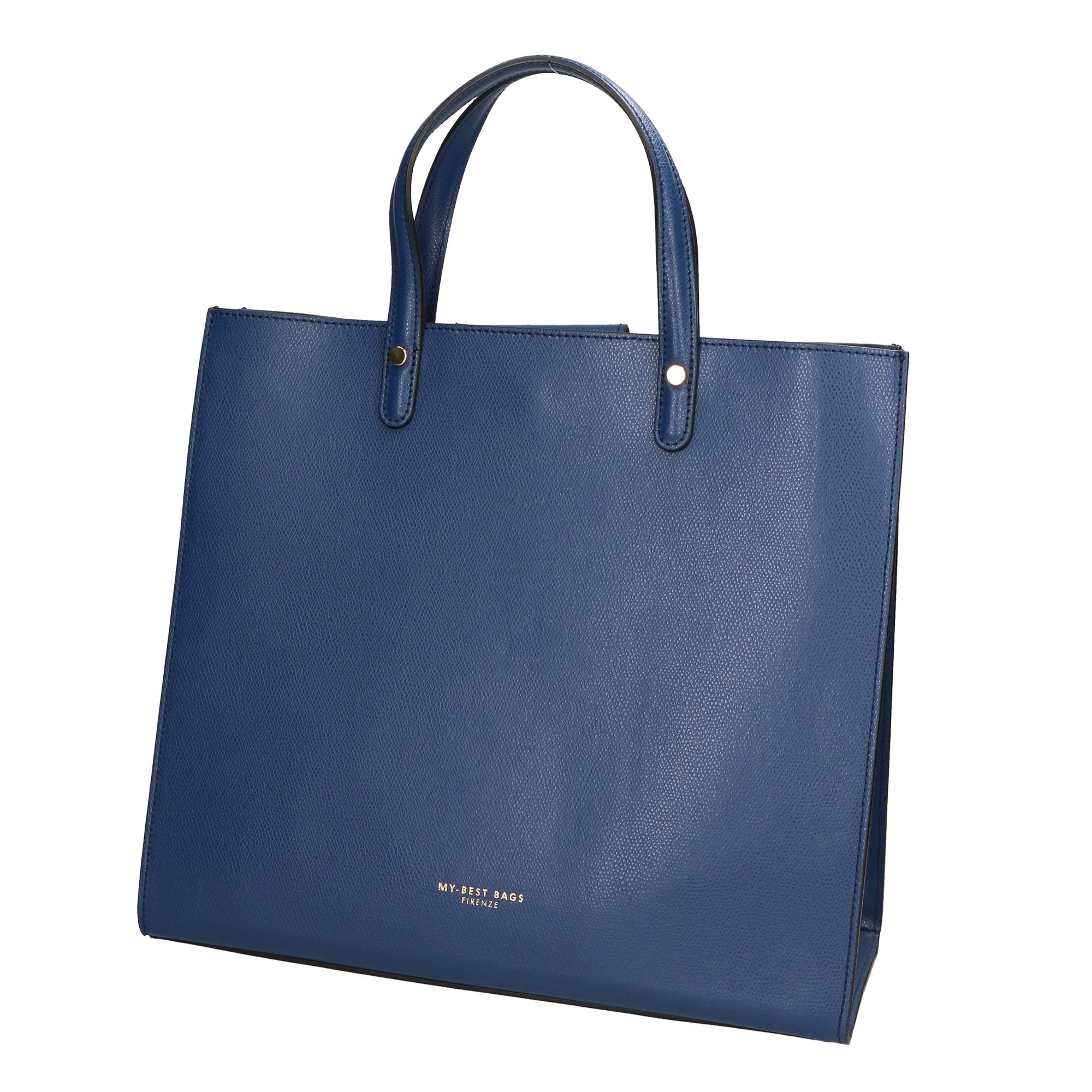 Borsa a mano da donna 100% pelle artigianale MYB-6015-FW-P 634 BLUJEANS My Best Bag