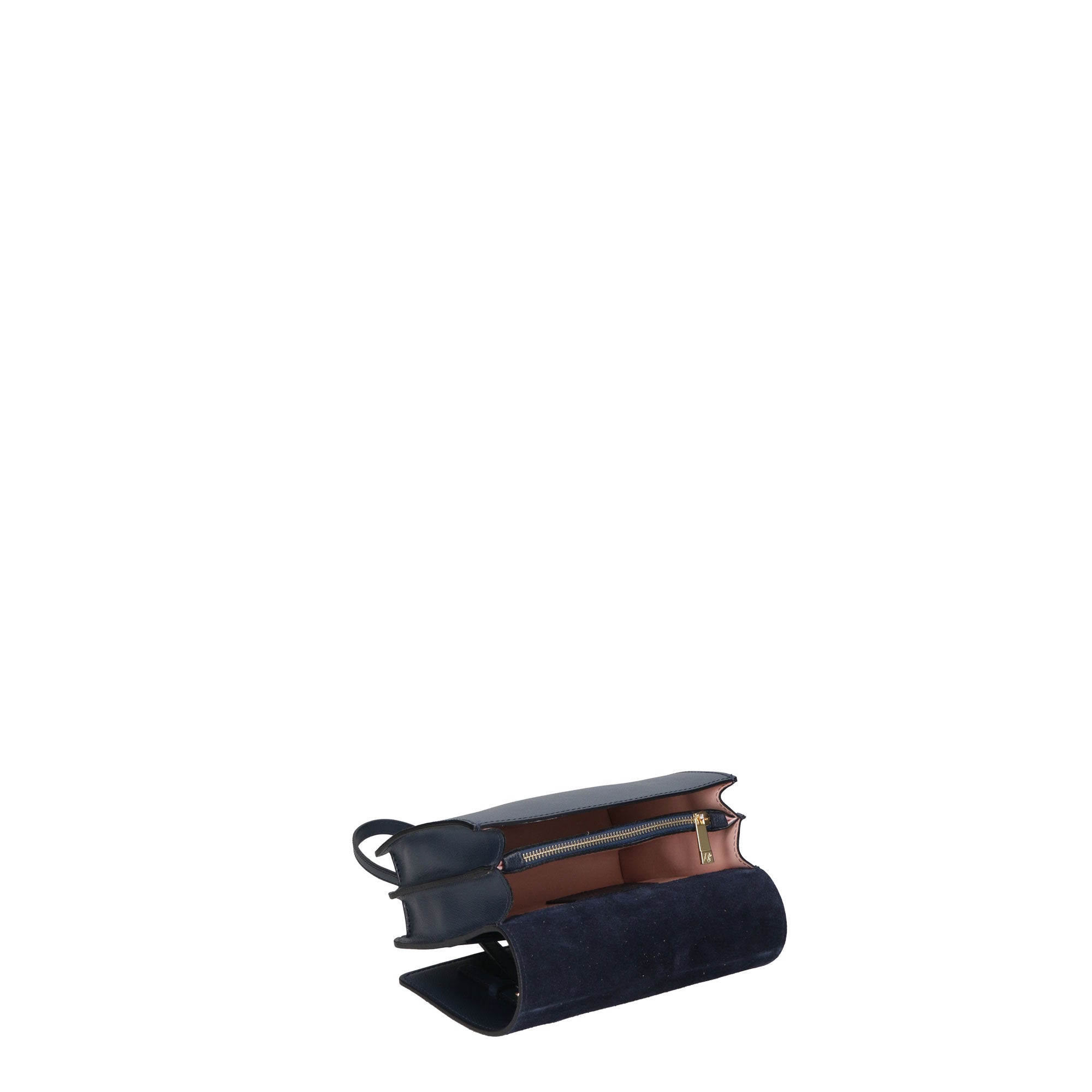 Borsa a tracolla da donna 100% pelle MYB-8003-FW-PL26 BLU NOTTE My Best Bag