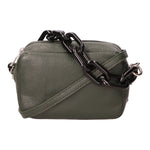Barbara Borsa a spalla da donna Vera pelle 05706-D14 VERDE SCURO DARK GREEN Gave Lux