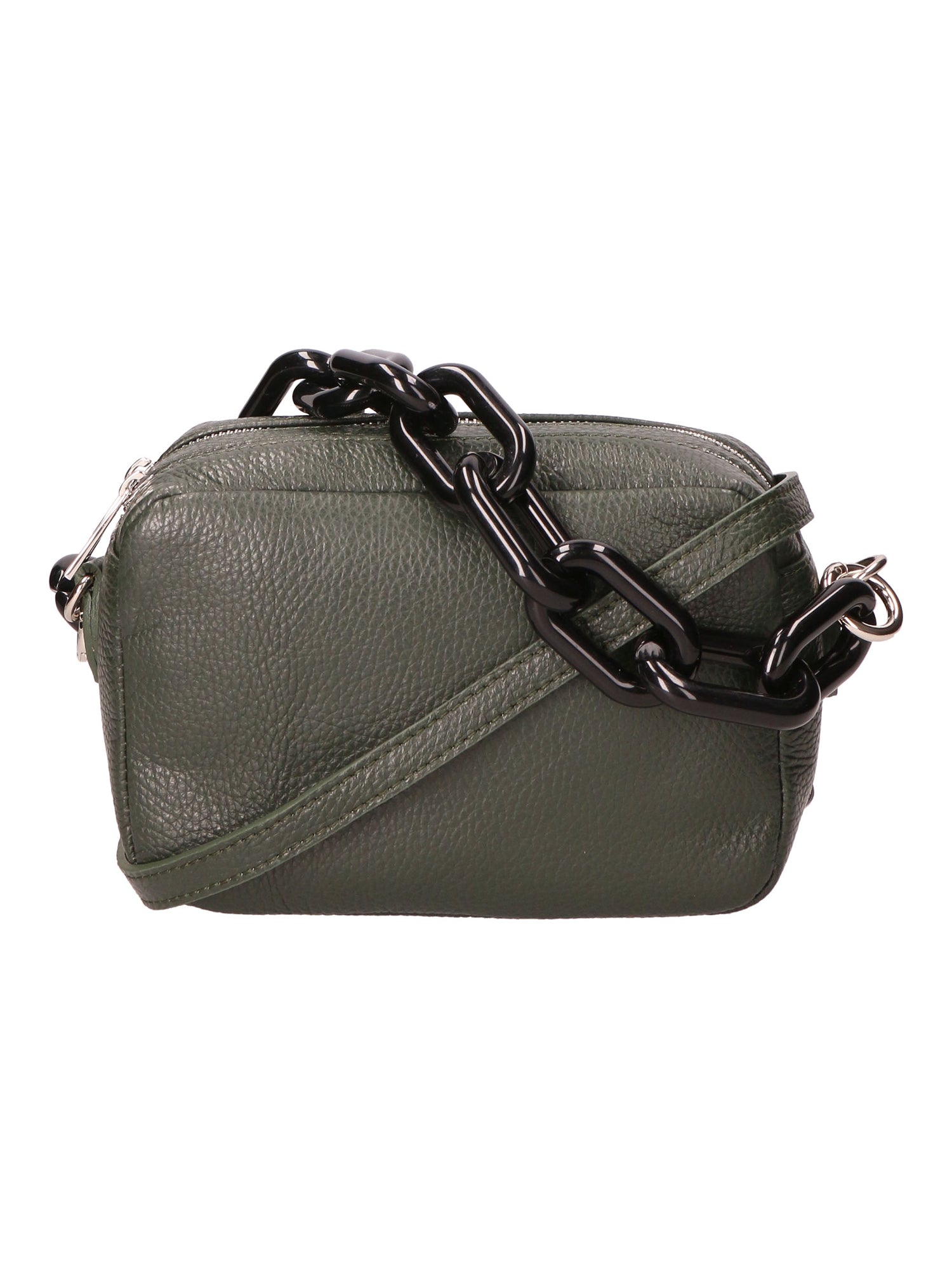 Barbara Borsa a spalla da donna Vera pelle 05706-D14 VERDE SCURO DARK GREEN Gave Lux