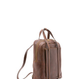 Zaino unisex in vera pelle Made in Italy 100% cotone 4592-TESTA DI MORO Alessia Firenze