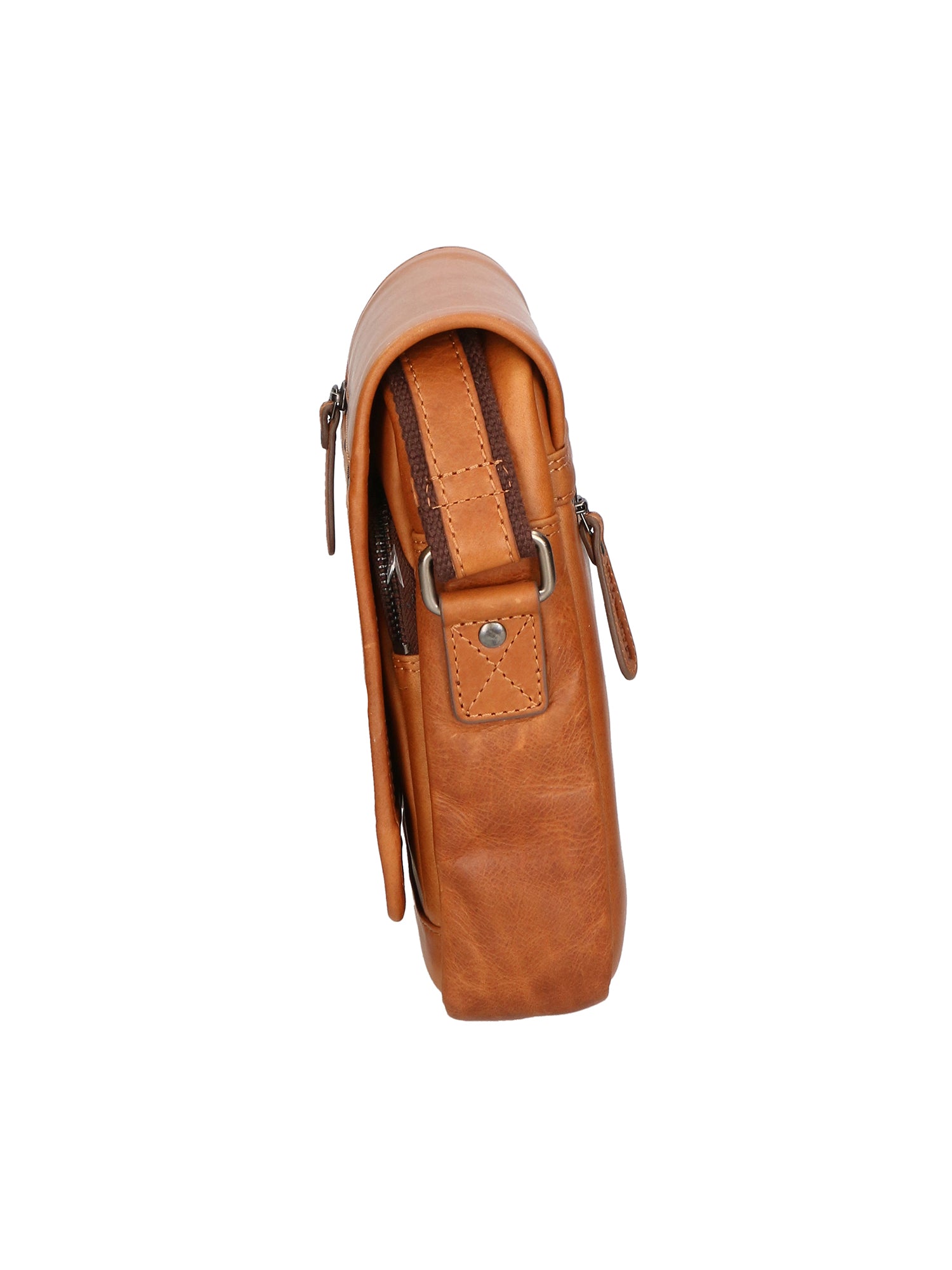 Borsa a tracolla uomo in vera pelle RFID HILB-6113-CUOIO Hill Burry