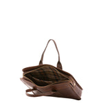 Borsa a mano unisex vera pelle Made in Italy 4454-TESTA DI MORO Alessia Firenze